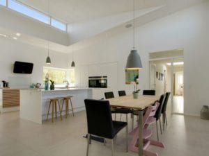 K2 Huset - Inspiration til åbent køkken alrum med klinker